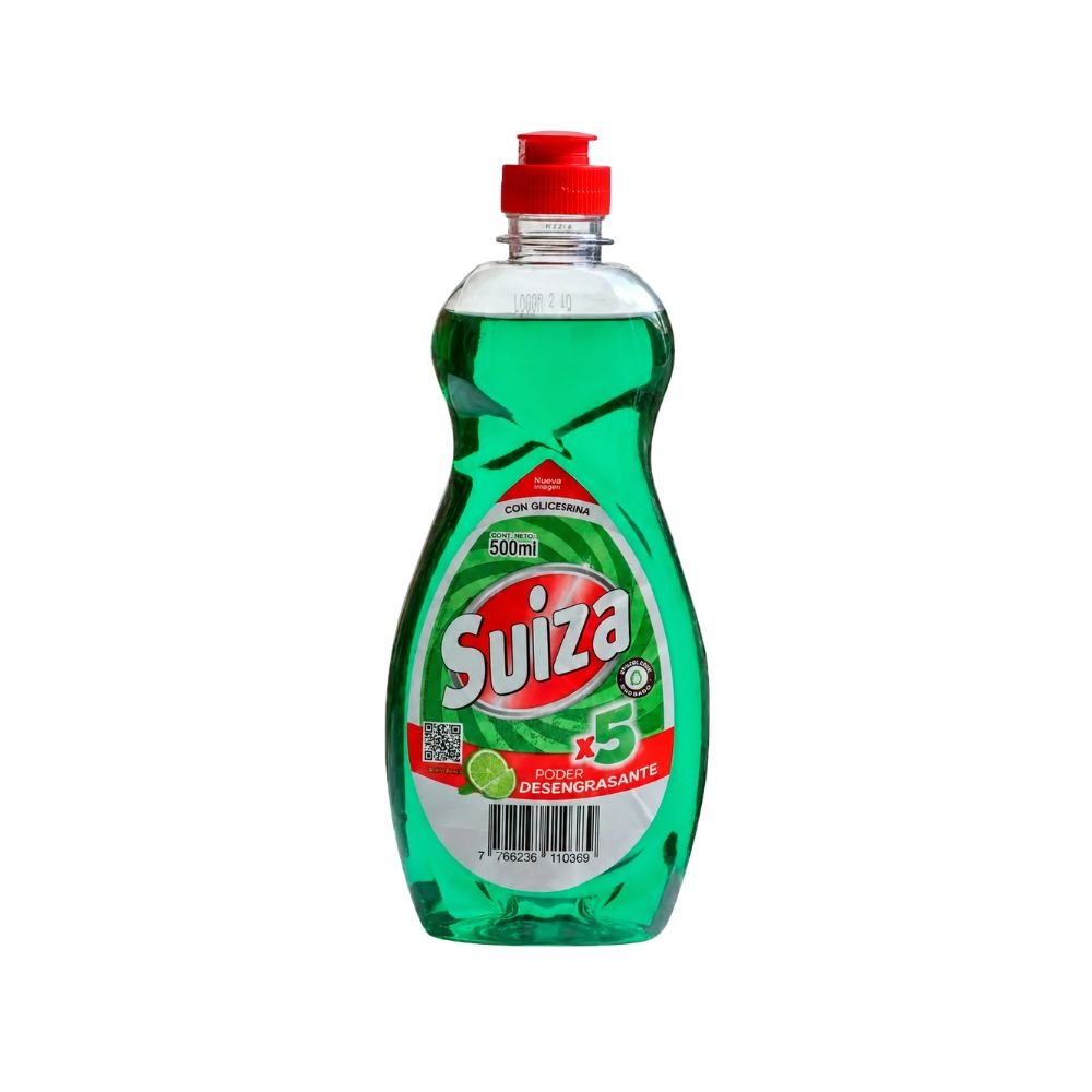 DETERGENTE SUIZA LIMON VERDE 500ML