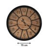 RELOJ PARED 75C MADERA INT.MARCO NEGRO 251030-B