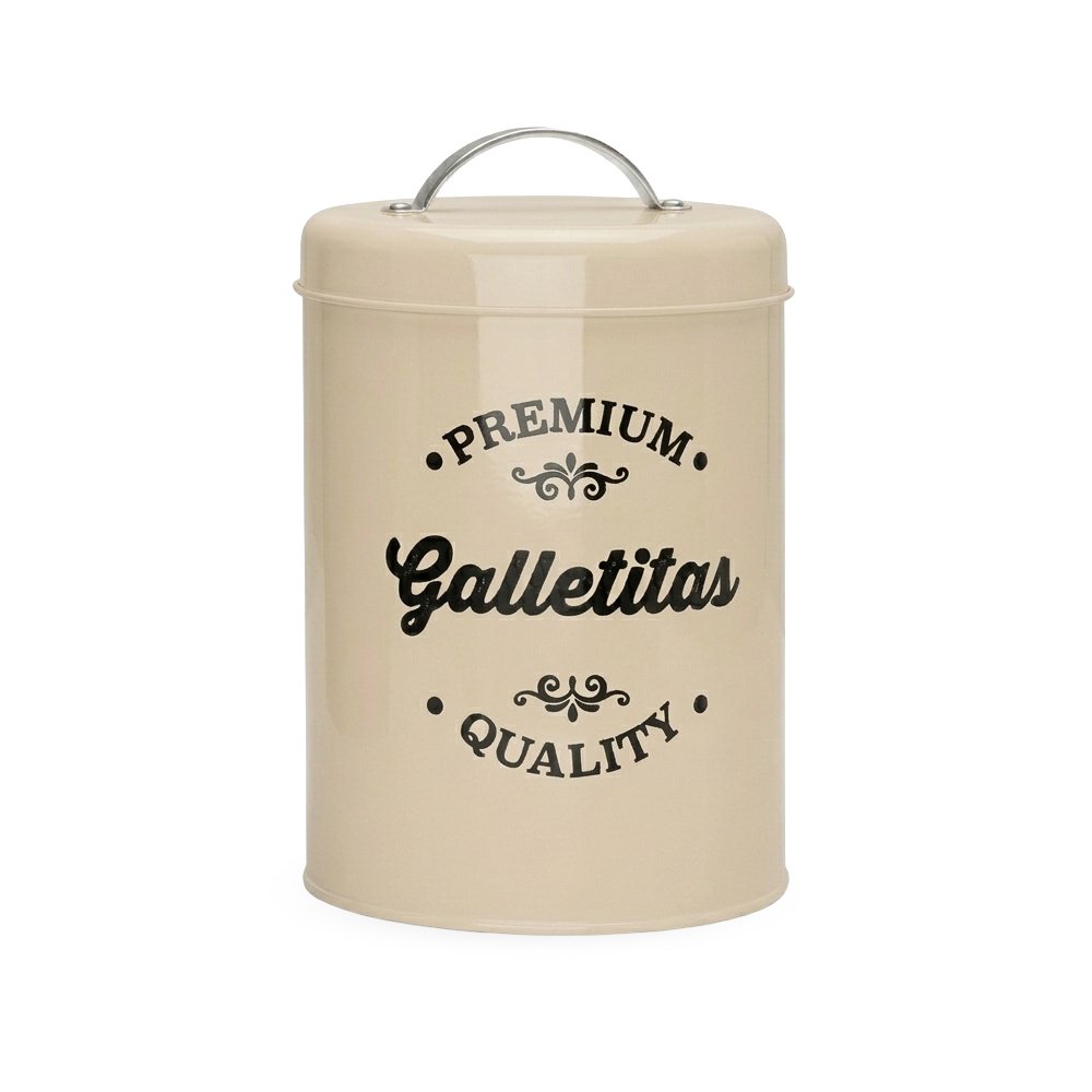 LATA RED.12X17C GALLETITAS BEIGE TAPA C/ASA METAL
