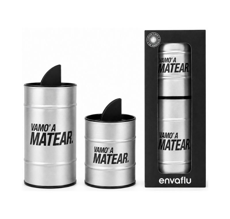 SET YERBA+AZUCAR VAMO´A MATEAR PLATEADO