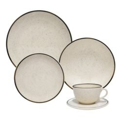 JUEGO VAJILLA PORCELANA 20 PIEZAS BRISA OXFORD