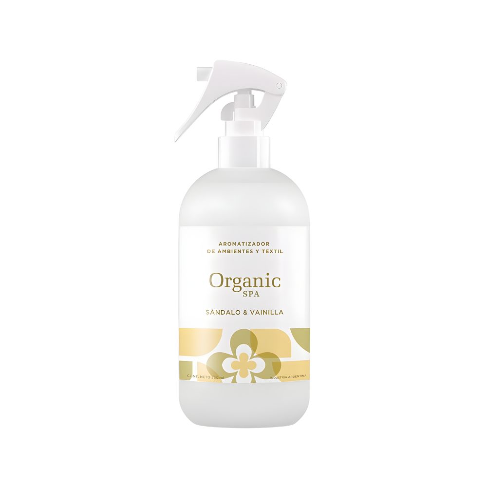 AROM.P/ROPA Y AMB.ORGANIC SPA SANDALO&VAINIL.350ML