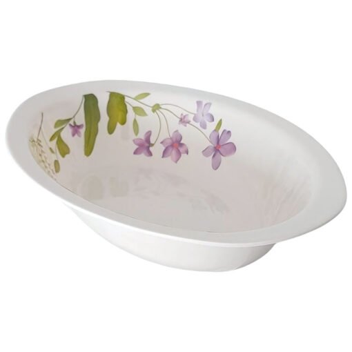 FUENTE OVAL PROF.25X18 MELAMINA FLORES LILAS