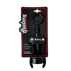 SACACORCHO DOBLE ALETA METALICO NEGRO HUDSON