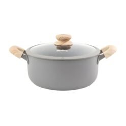 CACEROLA 26C GRANITO GRIS C/SILICONA S/MAD.HUDSON