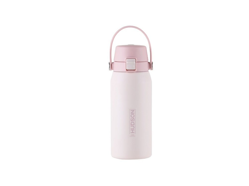 BOTELLA AC.TAPA FLIP ROSA 500ML HUDSON