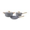 BATERIA 5PZ GRANITO GRIS C/SILICONA S/MAD.HUDSON