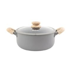 CACEROLA 24C GRANITO GRIS C/SILICONA S/MAD.HUDSON