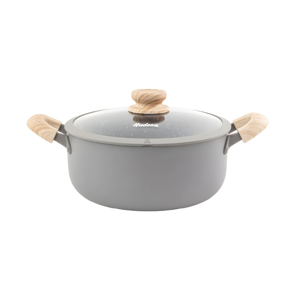 CACEROLA 24C GRANITO GRIS C/SILICONA S/MAD.HUDSON