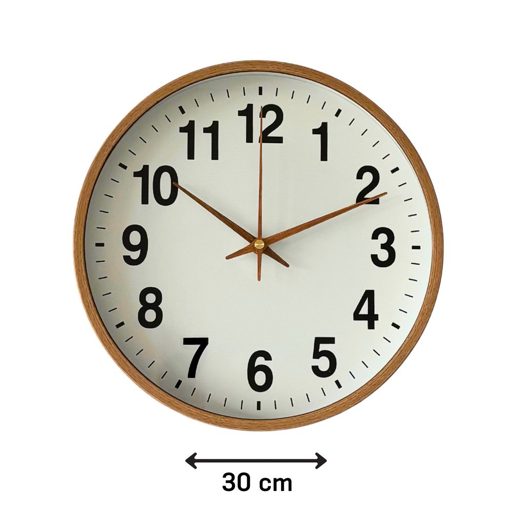 RELOJ PARED 30C MAD.CLARA AGUJA S/MADERA 251032-A