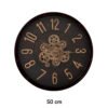 RELOJ PARED 50C ENGRANAJE VISIBLE MARRON 251053-A