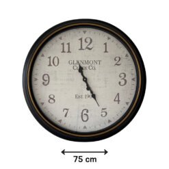RELOJ PARED 75C GLENMONT MARCO NEGRO 251031-B
