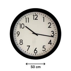 RELOJ PARED 50C NEGRO 12 NUMEROS 251021