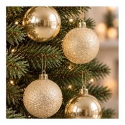 BOCHA NAVIDAD 6C TUBO X24U CHAMPAGNE 261049-B