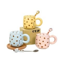 JARRO MUG 9C C/TAPA CUCHARA JIRAFA 251078