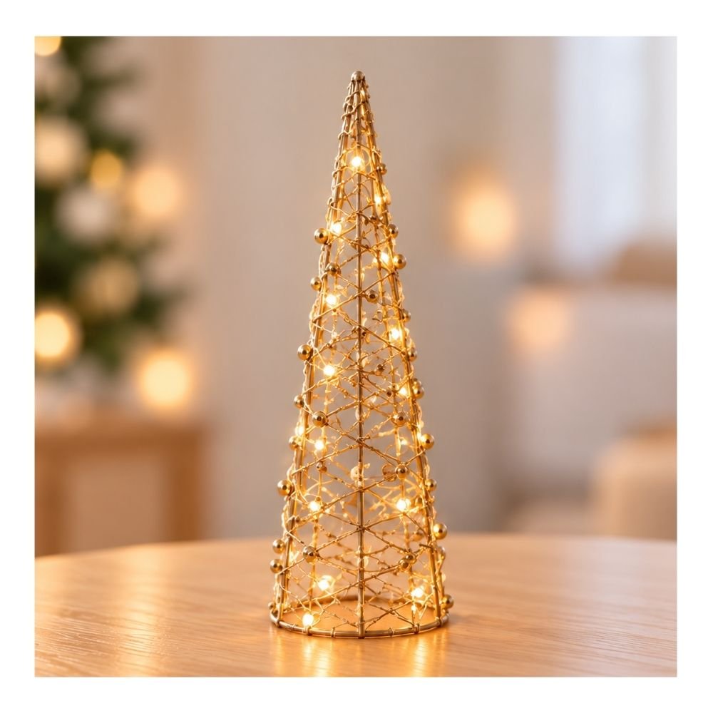 ARBOL NAVIDAD 60C ALAMBRE DORADO LED 261111