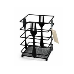 ESCURRIDOR CUBIERTOS CUAD.16C METAL NEGRO 251343