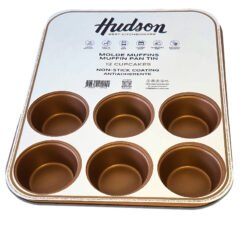 MOLDE P/MUFFIN X12 ANTIAD.COBRE HUDSON