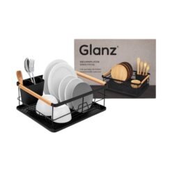 SECAPLATOS AC.NEGRO 45X32X15C C/BAND.Y CUB.GLANZ