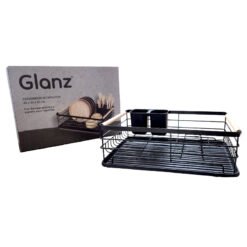 SECAPLATOS AC.NEGRO 45X32X15C C/BAND.Y CUB.GLANZ