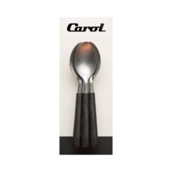 CUCHARA M.CAROL X3 MGO.TEXTURADO NEGRO