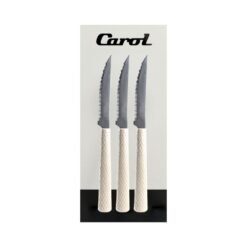 CUCHILLO M.CAROL X3 MGO.TEXTURADO TIZA