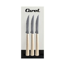 CUCHILLO M.CAROL X3 MGO.TEXTURADO BEIGE