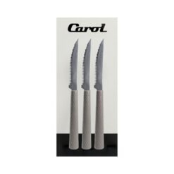 CUCHILLO M.CAROL X3 MGO.TEXTURADO GRIS OSCURO