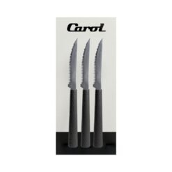 CUCHILLO M.CAROL X3 MGO.TEXTURADO NEGRO