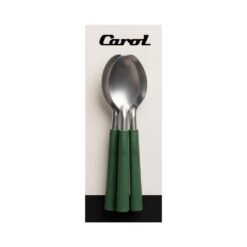 CUCHARA M.CAROL X3 MGO.TEXTURADO VERDE