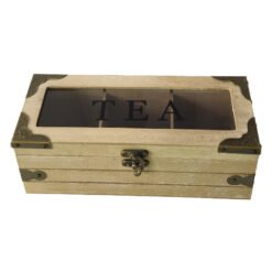 CAJA PORTASAQ.TE MARRON B/Y TRABA METAL X3 243069