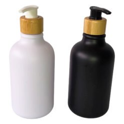 DISPENSER PLAST.BCO-NGO LISO T/BAMBOO 500ML 243227