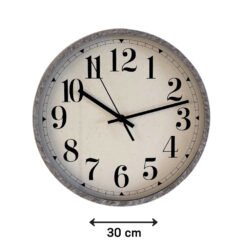 RELOJ PARED 30C NEGRO INTERIOR RETRO 251065-A