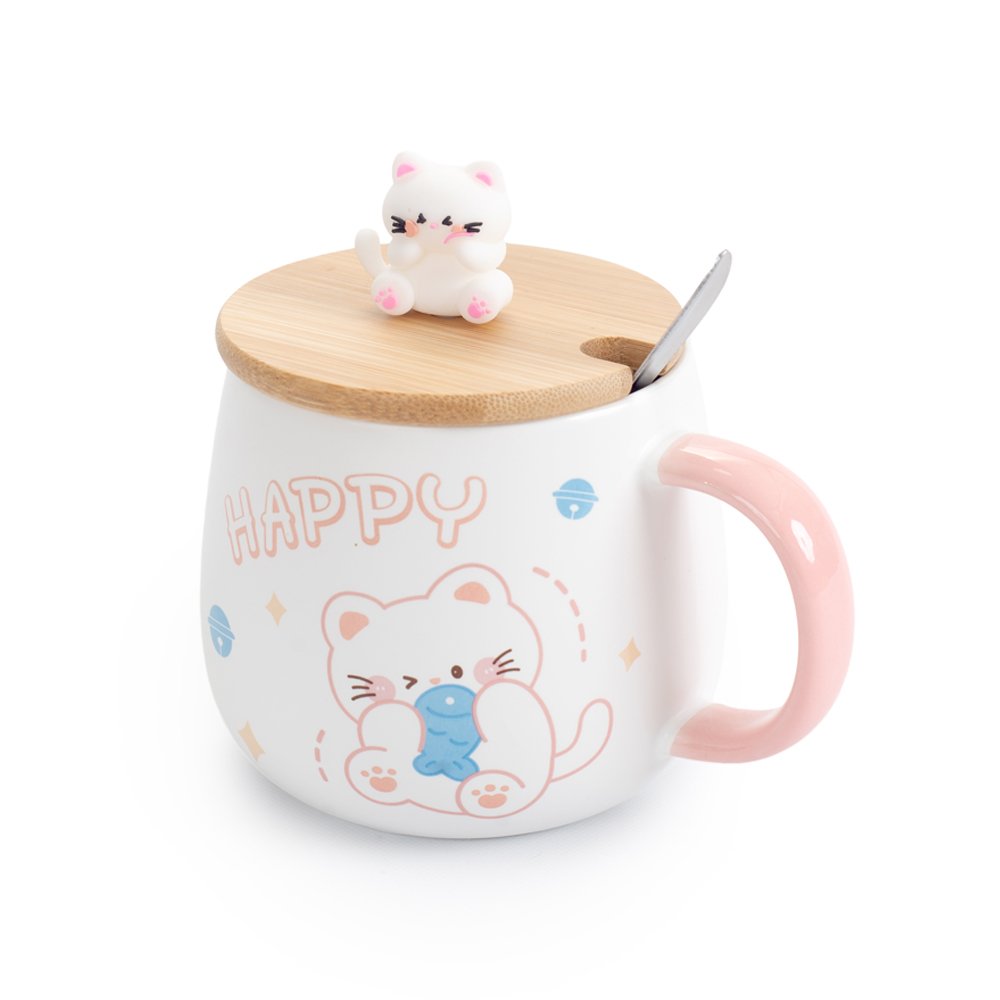 JARRO MUG 8C GATITO T/BAMBOO CUCHARA 251076