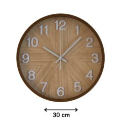 RELOJ PARED 30C S/MAD.ROBLE CLARO 251009