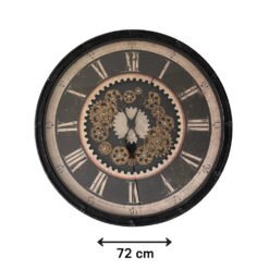 RELOJ PARED 72C Nº ROMANOS NEGRO ANTIGUO 201044