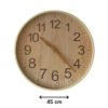 RELOJ PARED 45C INTER.MADERA MARCO NATURAL 251047