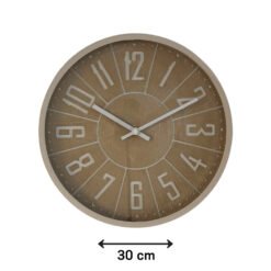 RELOJ PARED 30C BEIGE Nº GRANDES TALLADOS 251064-B