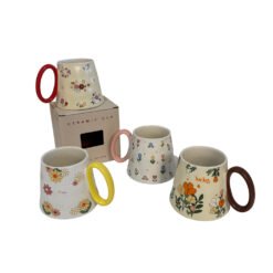 JARRO MUG 10C FLORES C/ASA COLOR 251271