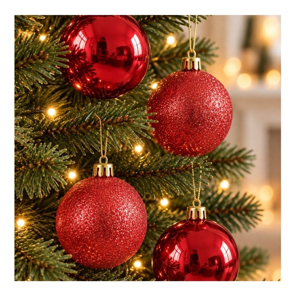 BOCHA NAVIDAD 5C TUBO X24U ROJO 261048-A