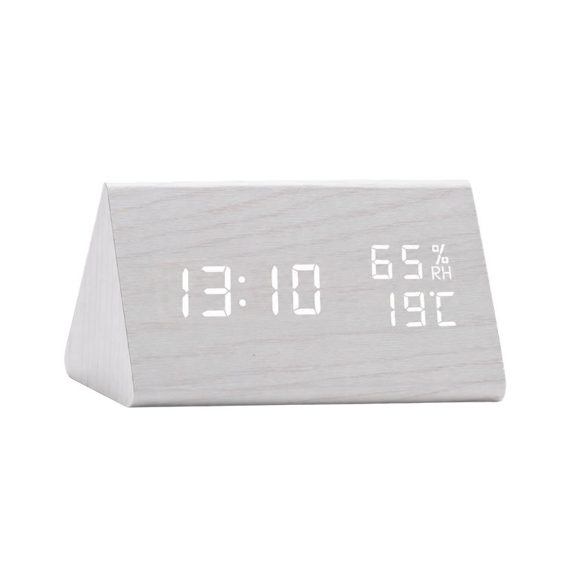 RELOJ DIGITAL 12X8C S/MADERA GRIS C/USB 261123
