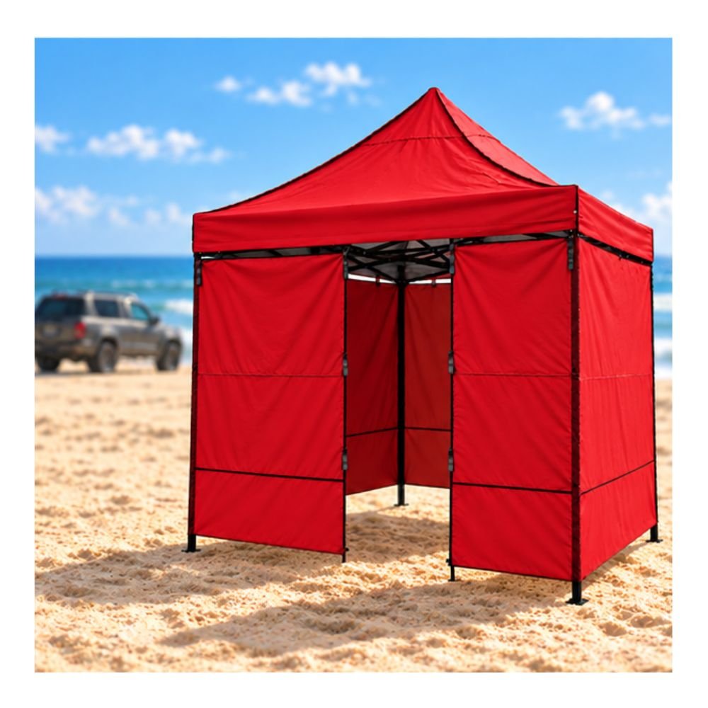 GAZEBO PLEGABLE 3X3MT TELA ALUM.ROJO 261354