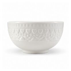 BOWL CEREALERO 15C BORDE CORAZONES BLANCA 261429-B