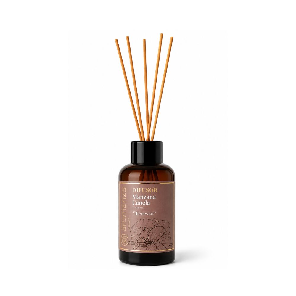 DIFUSOR AROM.C/VARILLA MZA.CANELA 200ML AROMANZA