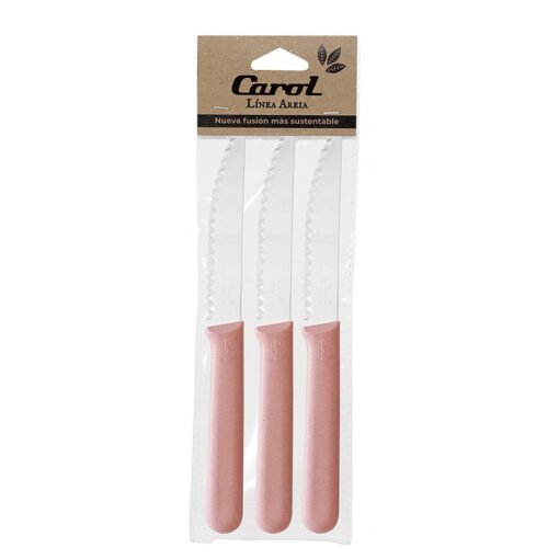 CUCHILLO M.CAROL X3 M/ROSA AREIA