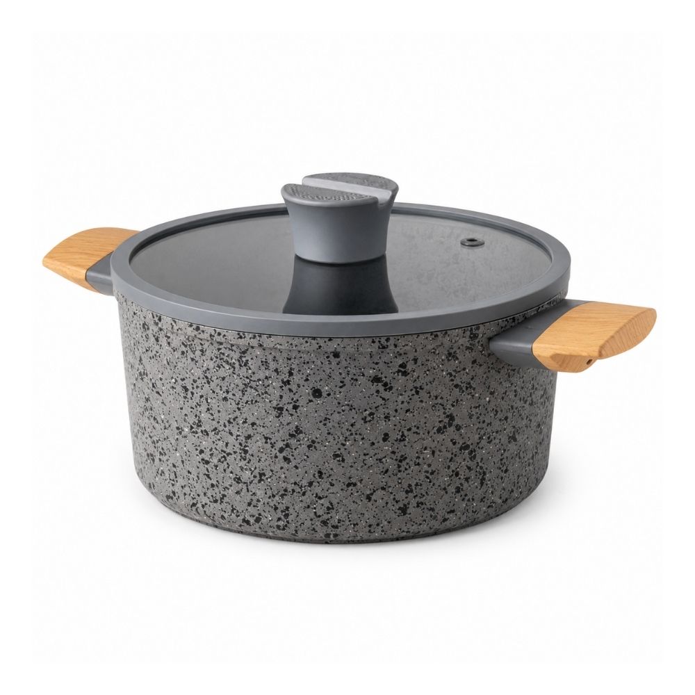 CACEROLA 28C FORJADO STONE GRIS ASA S/MAD.HUDSON