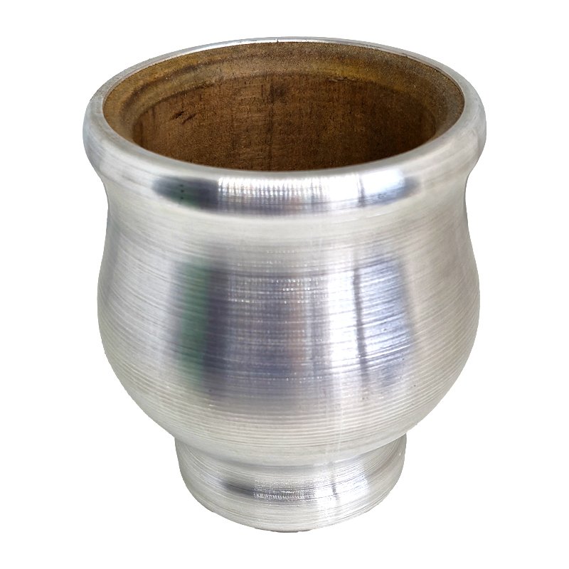 MATE MAD.BOCON REVESTIDO ALUMINIO C/PIE