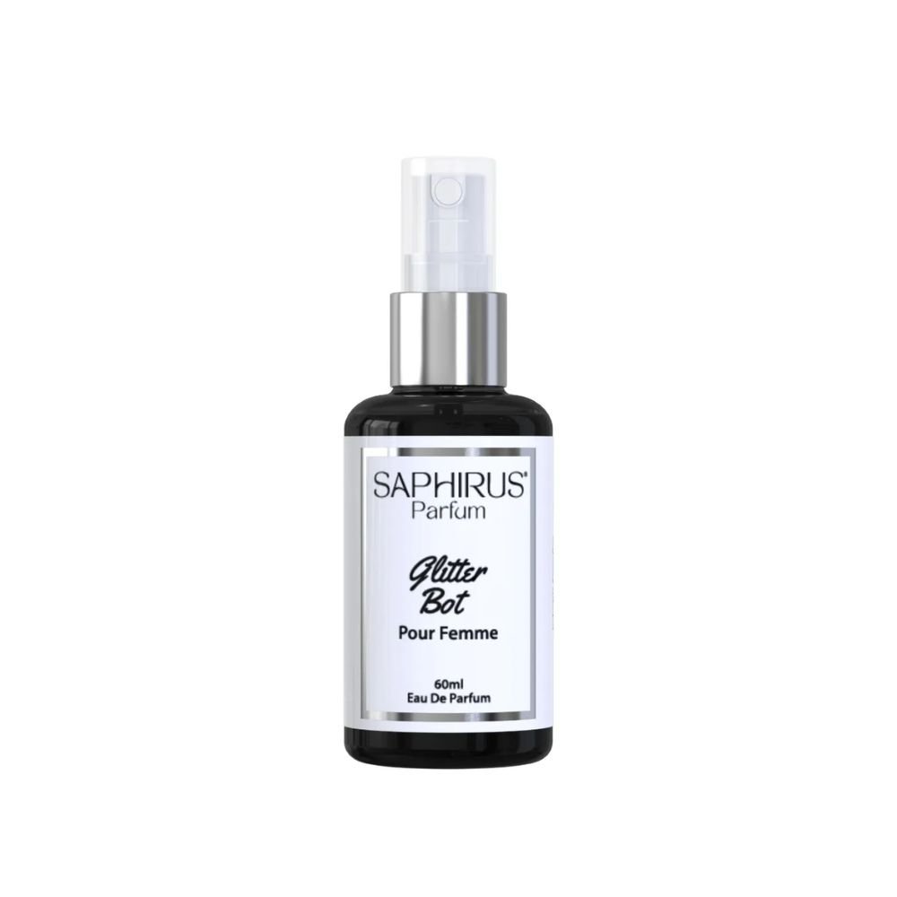 PARFUM P/FEMME GLITTER BOT SAPHIRUS 60ML