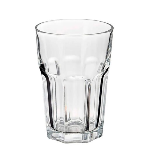 VASO VID.DURAX TRAGO LARGO FACETADO 330CC CJX24