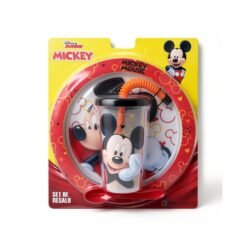 SET PLATO 25C + VASO SPORT C/BOMB.MICKEY MOUSE